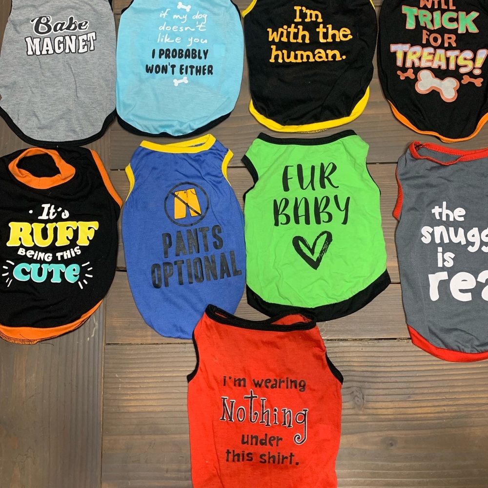 Lot of Dog clothes, 20lb dog